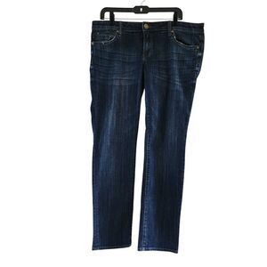 Catherine Boyfriend Kut Denim Jean Women 18.5 Blue Straight Leg High Rise Cotton